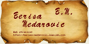 Beriša Medarović vizit kartica